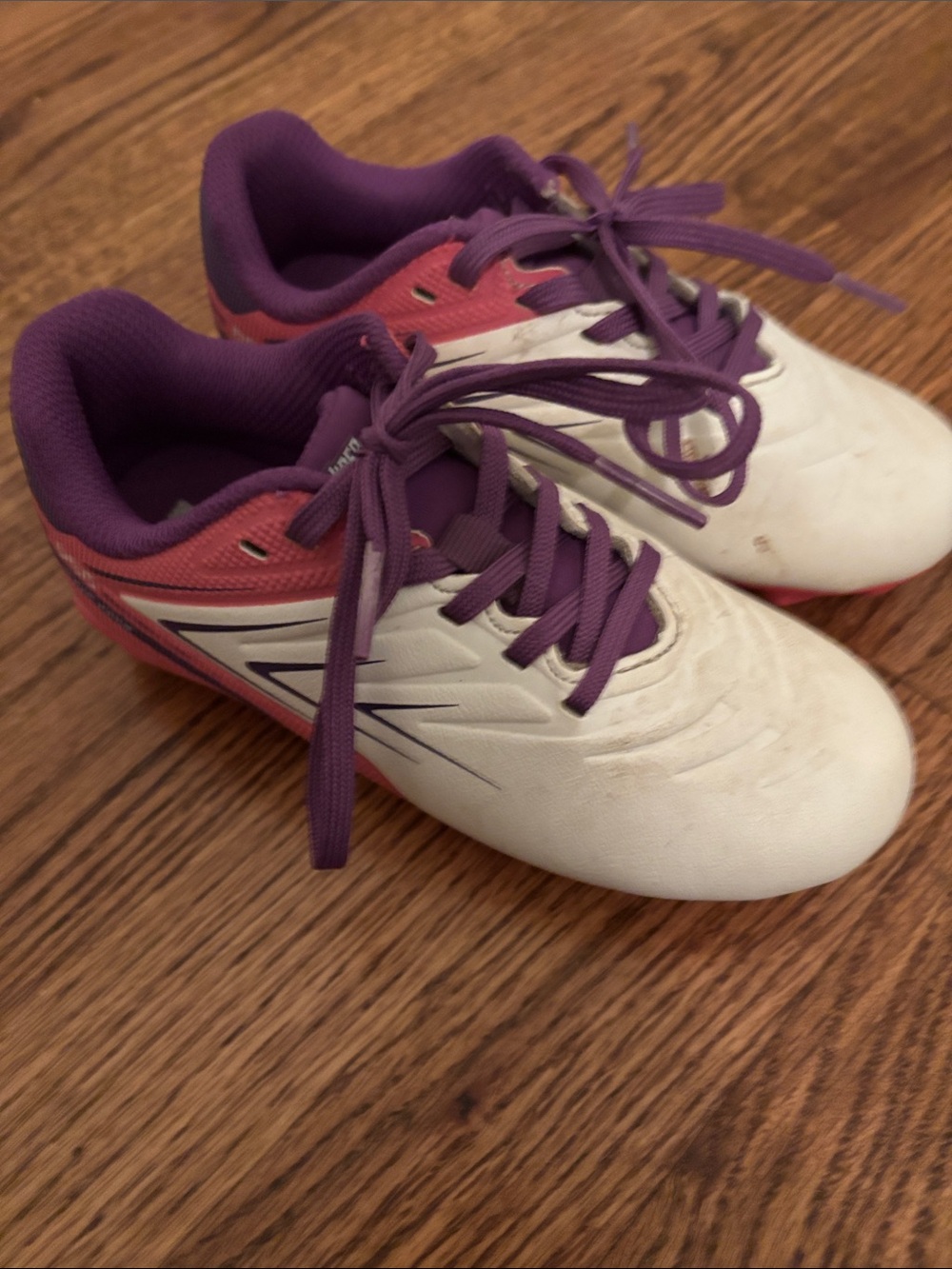 Kids DSG White and Purple Soccer Cleats - Size 11K Athletic Shoes